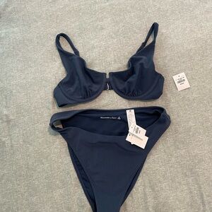 New with tags Abercrombie & Fitch blue swim suit
